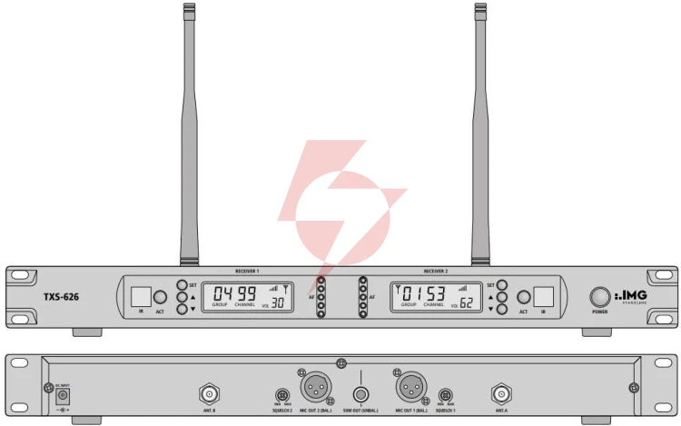 Odbiornik mikrofonowy podwójny txs-626
