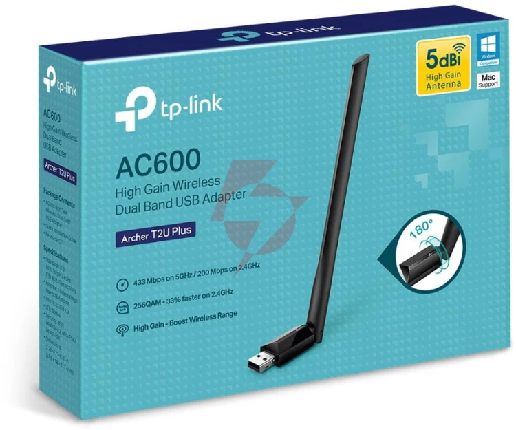 Adapter wlan usb tp-link archer t2u plus