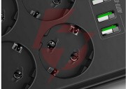 Listwa zasilająca ldnio se6403 6 gniazd + 4x usb przedłużacz