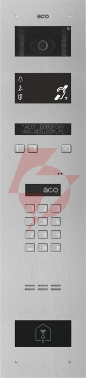 Aco inspiro pmr 2+ centrala master 1020 lokali lcd, stal nierdzewna; niepełnosprawni