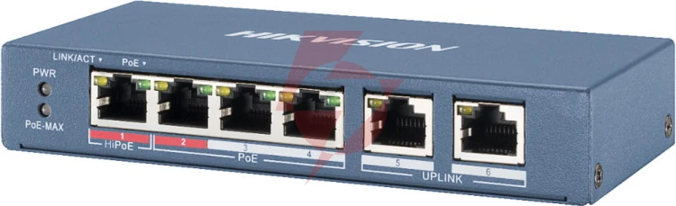Switch poe ds-3e0106hp-e 6-portowy hikvision