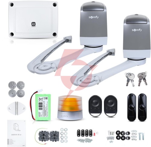 Zestaw somfy axovia 3s io comfort pack do 4m bram dwuskrzydłowych