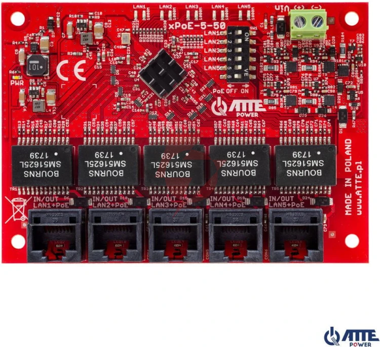 Switch 5-portowy poe atte xpoe-5-50-of