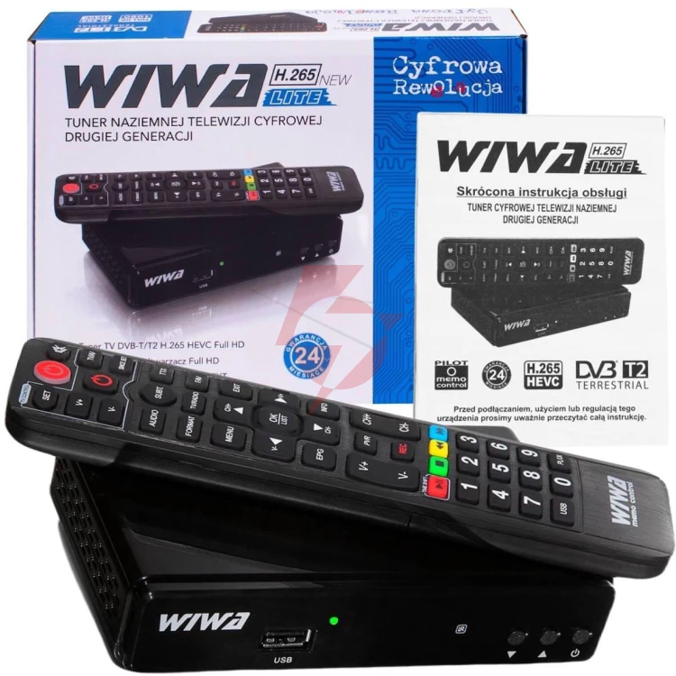Tuner dvb-t/t2 wiwa h.265 lite