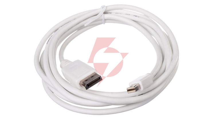 Kabel połączeniowy miniDisplayPort 1.1a Typ miniDP/DP, M/M biały 3m AK-340102-030-W
