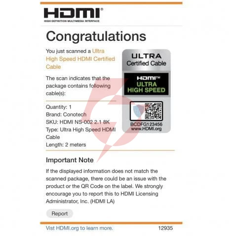 Kabel hdmi conotech ns-002 ver.2.1 ultra high speed 8k - 2m