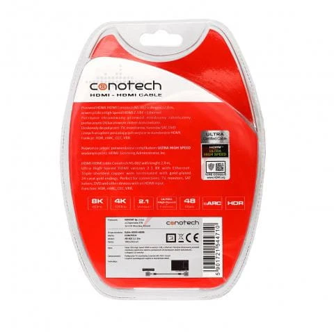 Kabel hdmi conotech ns-002 ver.2.1 ultra high speed 8k - 2m