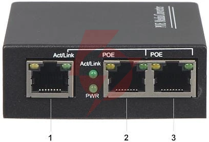 Switch poe sps-2p/1 3-portowy