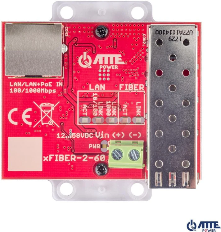 Gigabitowy media konwerter ethernet atte xfiber‑2‑60