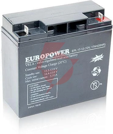 Akumulator agm europower serii epl 12v 17ah (żywotność 15 lat)