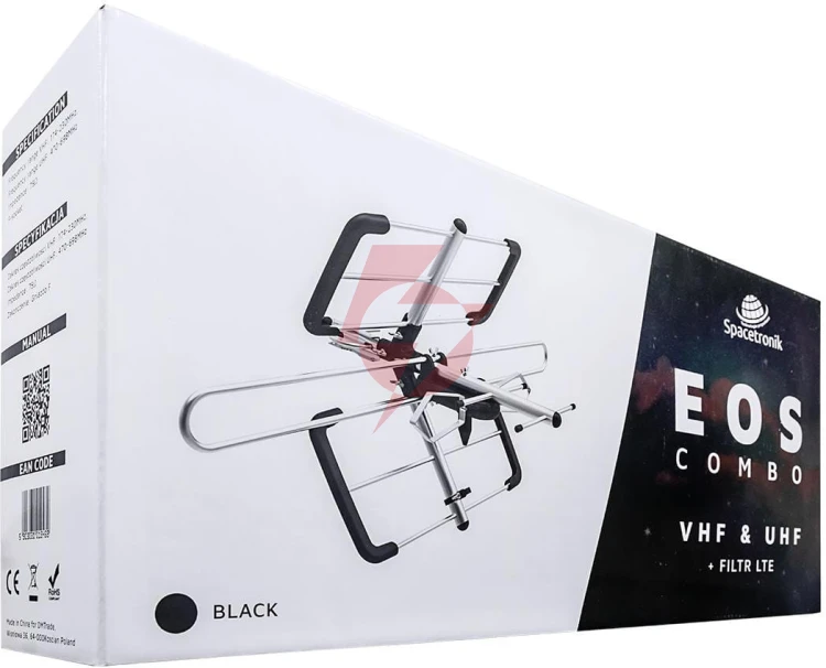 Antena dvb-t/t2 spacetronik eos combo black (pasywna)
