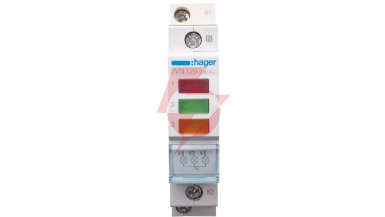 Lampka modułowa 3-fazowa czerwona/zielona/pomarańczowa 230-400V AC SVN129