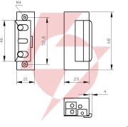 Zaczep elektra r4 12v dc- zmn. pobór prądu 