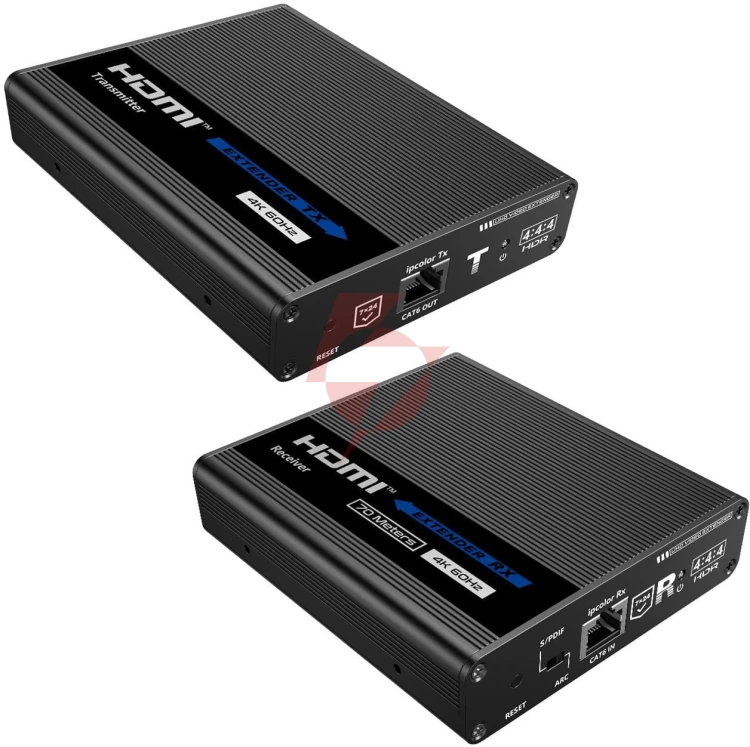Konwerter hdmi na lan kaskada 4k spacetronik ip sph-676c - zestaw
