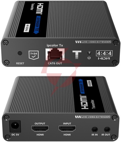 Konwerter hdmi na lan kaskada 4k spacetronik ip sph-676c - zestaw