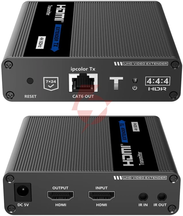 Konwerter hdmi na lan kaskada 4k spacetronik ip sph-676c - zestaw