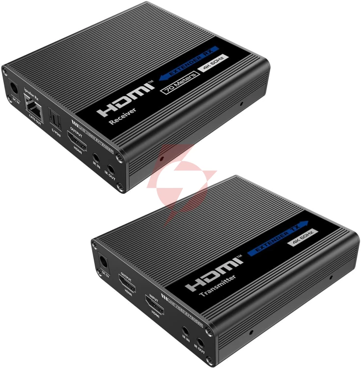 Konwerter hdmi na lan kaskada 4k spacetronik ip sph-676c - zestaw