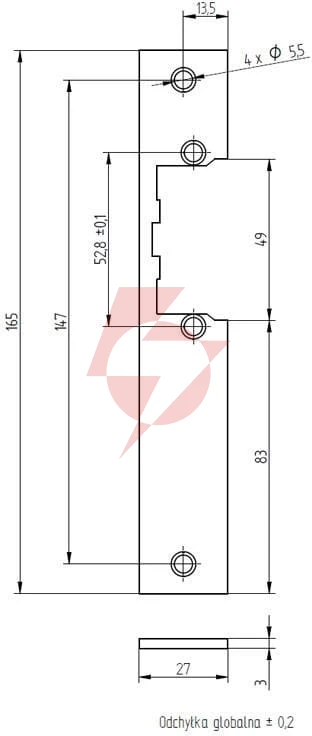 Szyld elektra prosty r2/r3 malowany