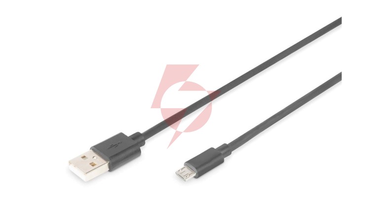 Kabel USB 3m czarny USB A/M wtyk - microUSB B/M wtyk s/USB 2.0 AK-300110-030-S