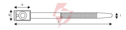 Uchwyt paskowy uniwersalny up-1035uv czarny (100szt.)