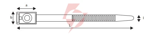 Uchwyt paskowy uniwersalny up-1035uv czarny (100szt.)