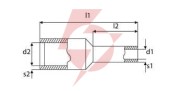 Tulejka izolowana 2,5mm2 dui-2,5-10nb niebieski (100szt.)