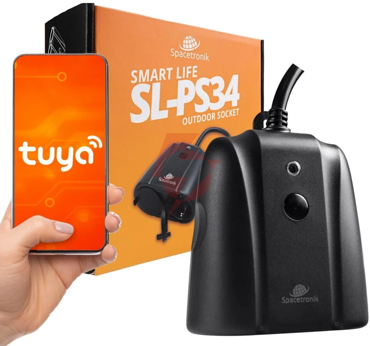 Zewnętrzne gniazdko wifi spacetronik smart life sl-ps34