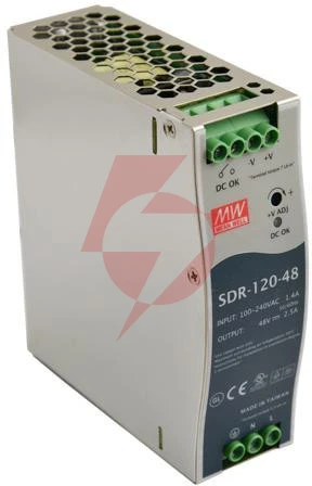 Zasilacz impulsowy na szynę din mean well sdr-120-48