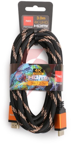 Kabel hdmi-hdmi opticum red 4k uhd - 3m (v2.0)