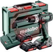 Wiertarko-wkrętarka akumulatorowa metabo bs 18 l 2x2ah, ładowarka