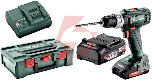 Wiertarko-wkrętarka akumulatorowa metabo bs 18 l 2x2ah, ładowarka