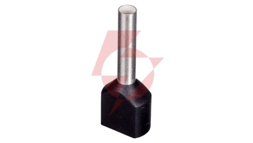 Końcówka tulejkowa izolowana TID 2x1,5mm2/12mm czarna cynowana TID2x1,5L12 /100szt./