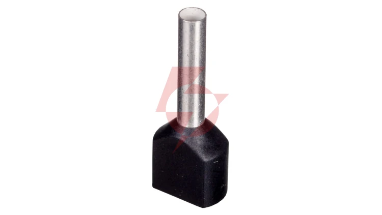Końcówka tulejkowa izolowana TID 2x1,5mm2/12mm czarna cynowana TID2x1,5L12 /100szt./