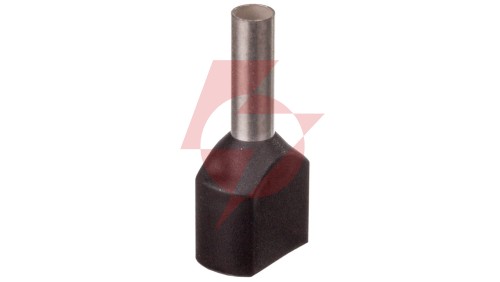 Końcówka tulejkowa izolowana TID 2x1,5mm2/8mm czarna cynowana TID2x1,5L8 /100szt./