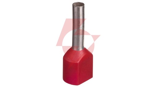 Końcówka tulejkowa izolowana TID 2x1mm2/10mm czerwona cynowana TID2x1L10 /100szt./