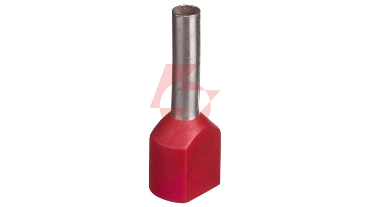 Końcówka tulejkowa izolowana TID 2x1mm2/10mm czerwona cynowana TID2x1L10 /100szt./