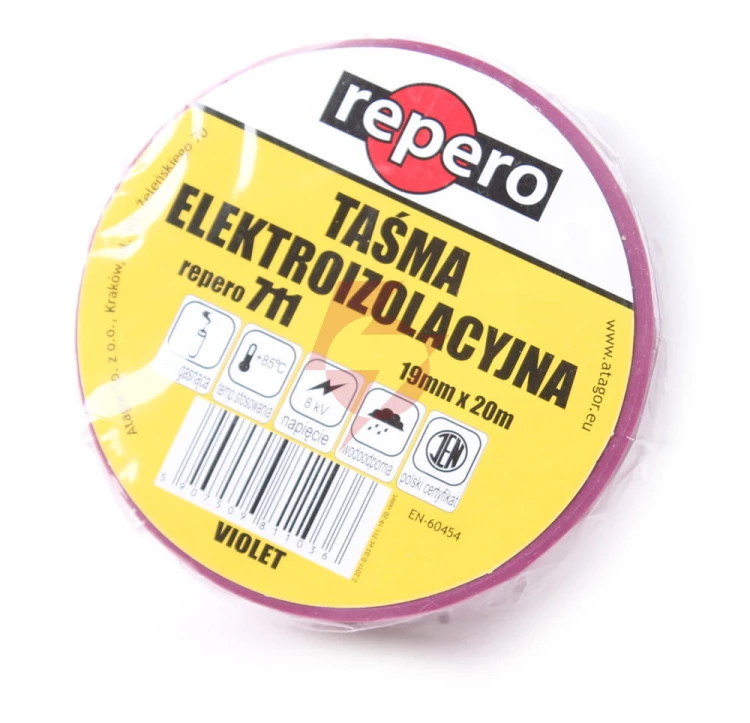 Taśma izolacyjna repero 711e fioletowa 19mmx20m