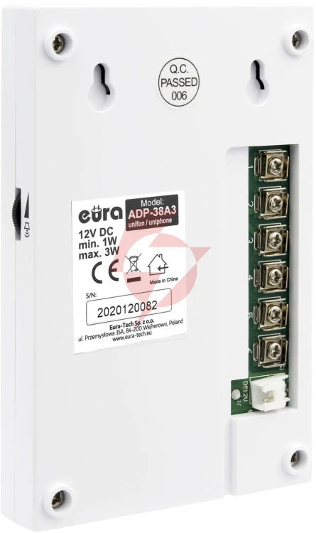 Domofon eura adp-38a3 entra bialy 