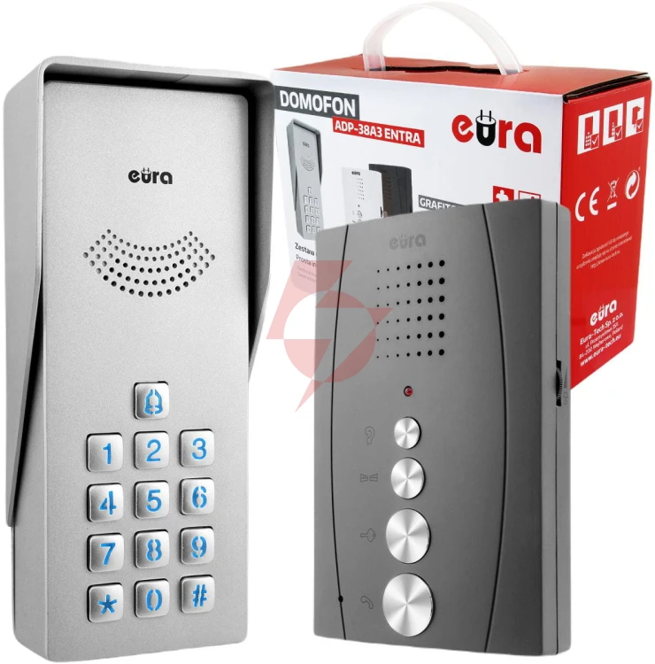 Domofon eura adp-38a3 entra grafit