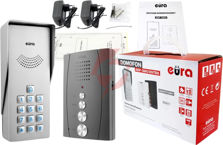 Domofon eura adp-38a3 entra grafit