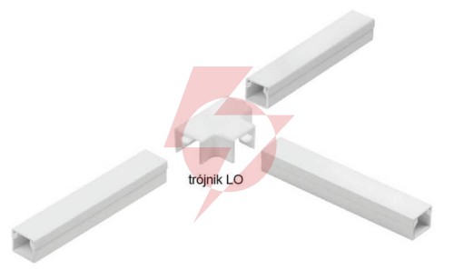 Osprzęt do listew elektroinstalacyjnych, trójnik biały lo 20x14 (1szt.)