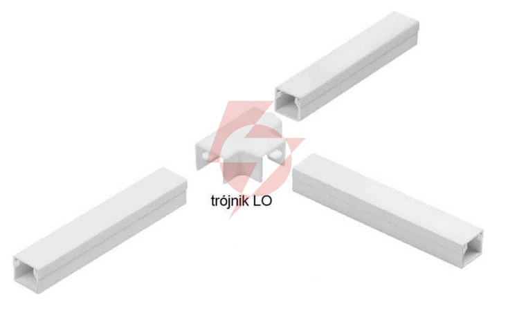 Osprzęt do listew elektroinstalacyjnych, trójnik biały lo 20x14 (1szt.)