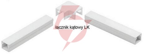 Osprzęt do listew elektroinstalacyjnych, łącznik kątowy biały lk 40x25 (1szt.)