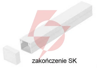 Osprzęt do listew elektroinstalacyjnych, zakończenie biały sk 40x40 (1szt.)