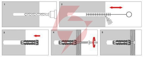 Kołek uniwersalny 8x40/50, wkręt z łbem stożkowym, karton (sfxp-08040050 x 100szt.)