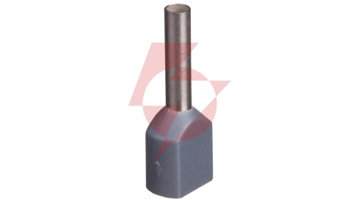Końcówka tulejkowa izolowana TID 2x0,75mm2/8mm szara cynowana TID2x0,75L8x500 /500szt./