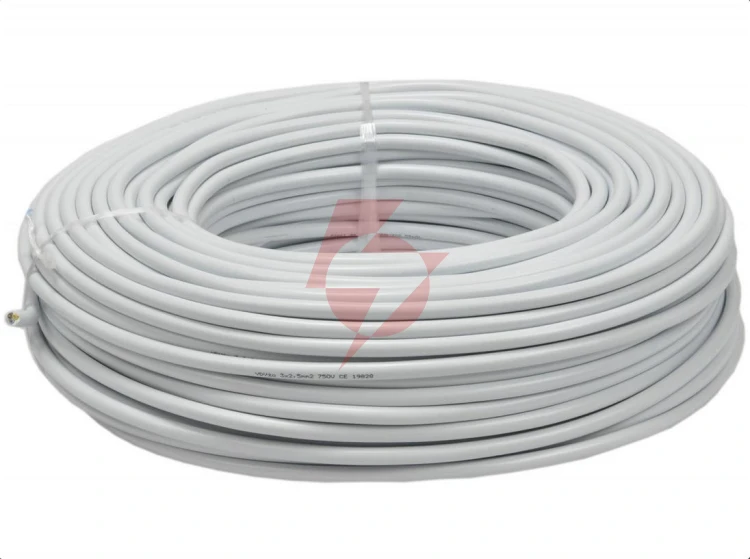 Przewód elektryczny drut okrągły ydy 450/750v 5x2,5mm2 1m mercor