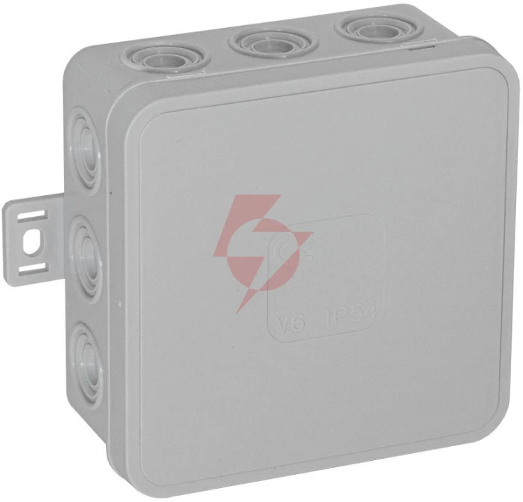 Puszka natynkowa pusta 12 wlotów viplast v6 klik szara ip54 85x85x41mm 036-03