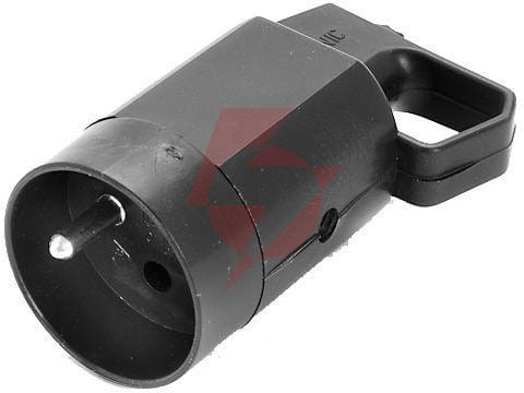 Gniazdo 315-05 z uchem z uziemieniem 2p+z 16a  250v ip20 czarna viplast 315-05