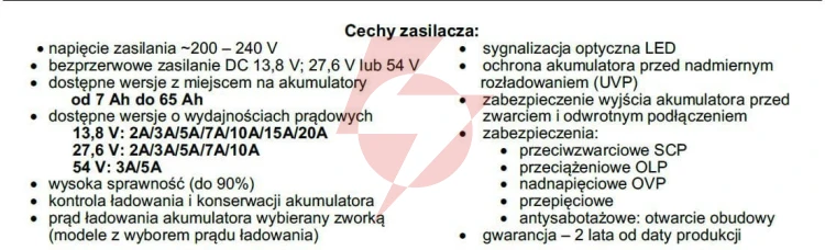 Zasilacz buforowy impulsowy pulsar hpsb-12v3a-b